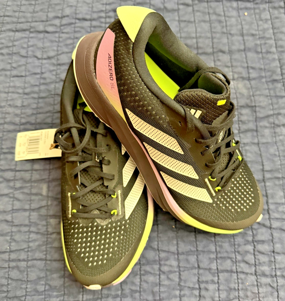 Size 8 - Adidas Adizero SL Black Green Spark W Lightstrike Pro